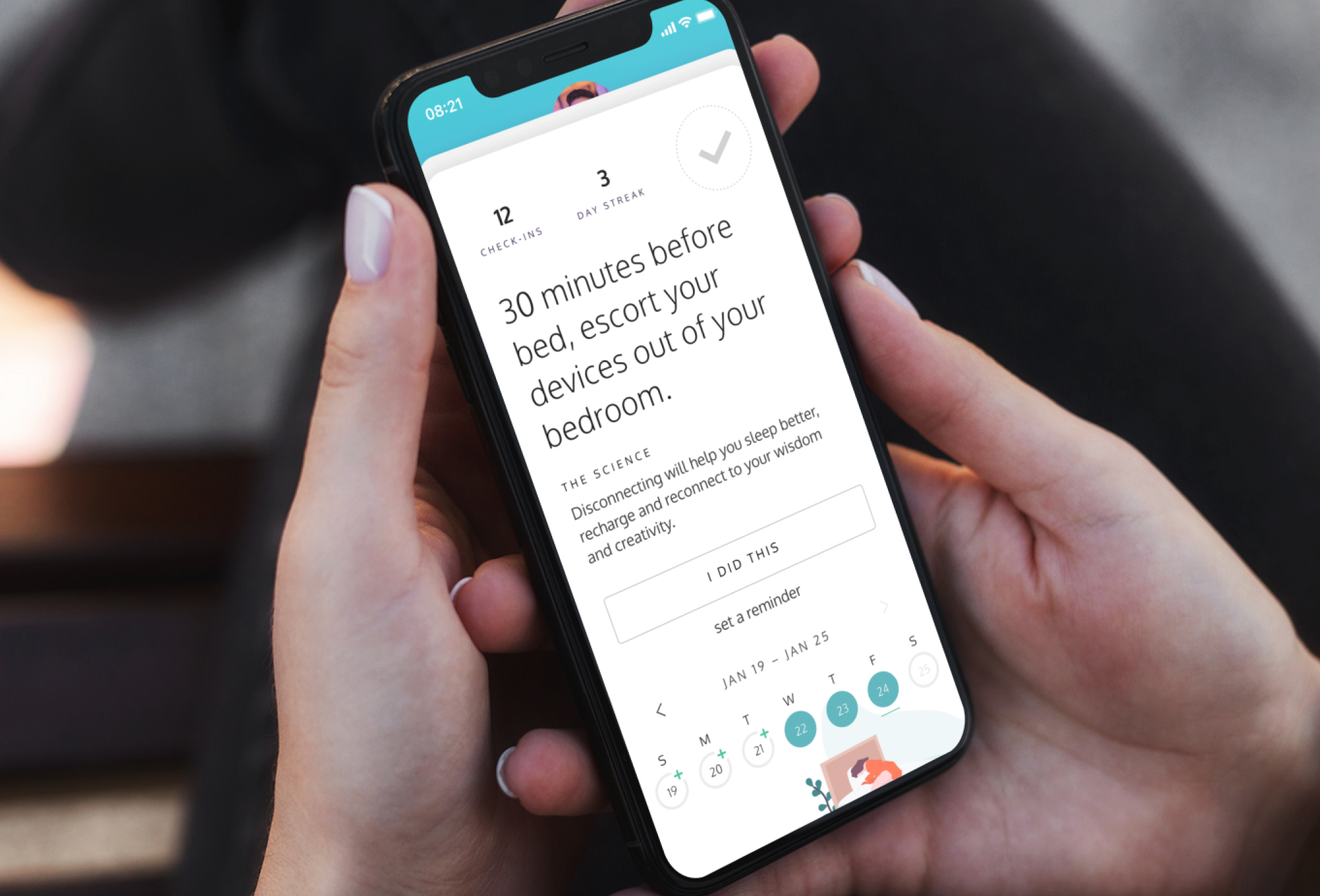 Wellness mobile screenshot by Lisa Chin