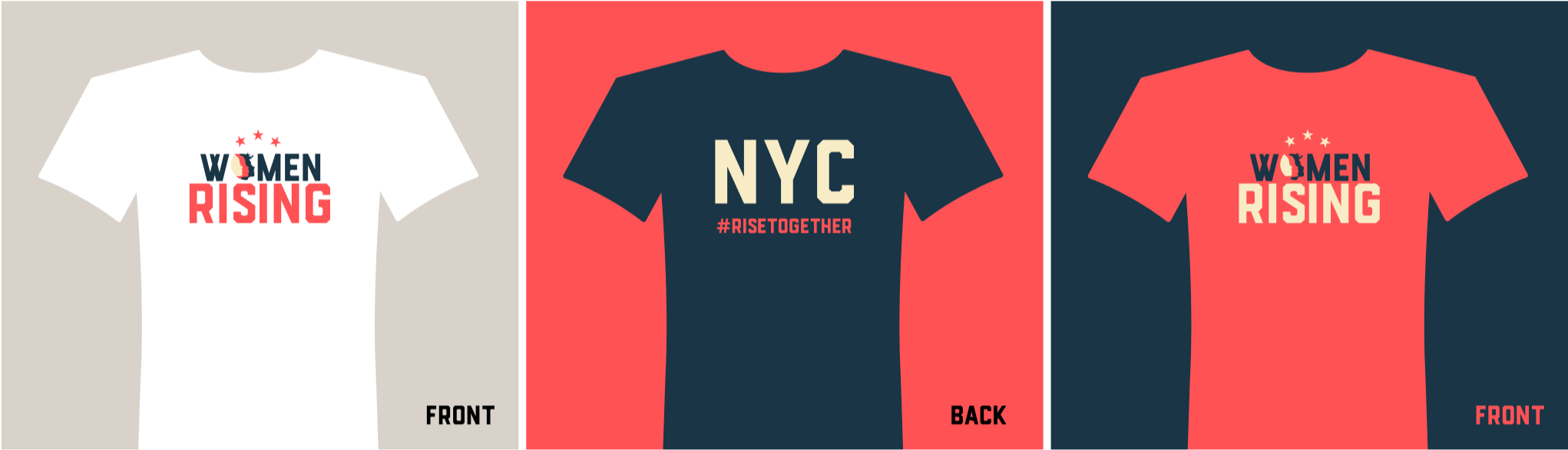 T-shirt designs for the NYC Women's March 2020