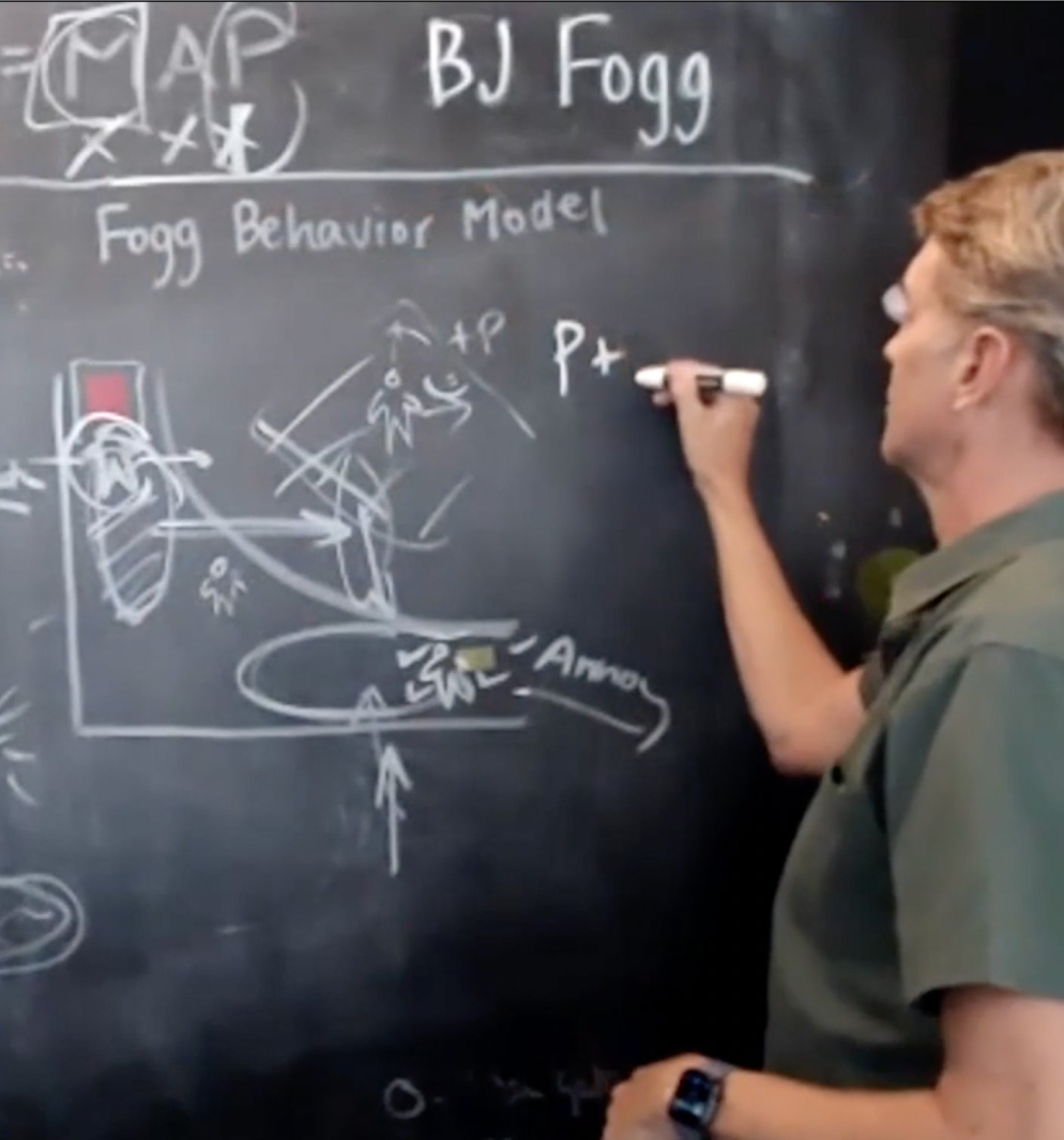 Stanford behavioral scientist and author of Tiny Habits explaining his behavior model.